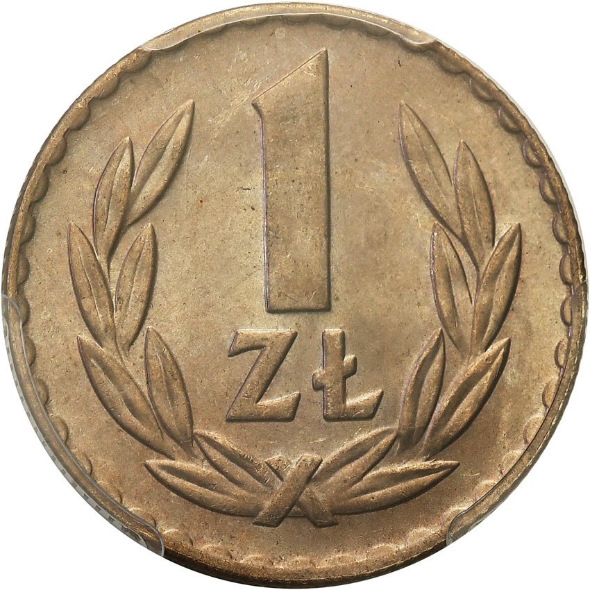 PRL. 1 złoty 1949 miedzionikiel PCGS MS64